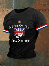 Men's England Flag Tea Shirt Printed Short Sleeve T-shirt